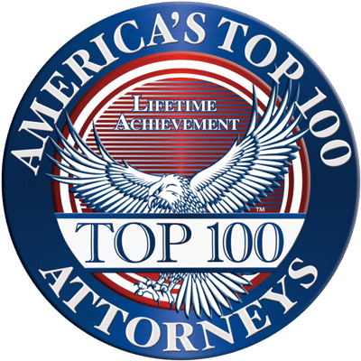 America’s Top 100 Attorneys lifetime achievement badge for Hirsch Talcott Phoenix AZ injury lawyers